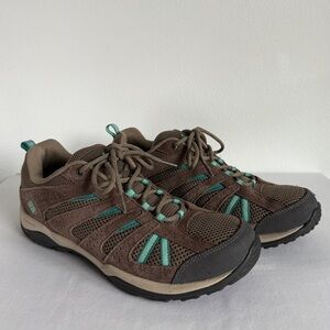 Columbia Women's Techlite BL6009-227 Brown Green Hiking Trail Shoes Size 9.5